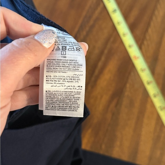 Old Navy High-Rise Polished Pixie Skinny Ankle Pant Cropped 16P Navy Blue NWT - Picture 9 of 10